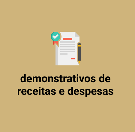Demonstrativos de receitas e despesas